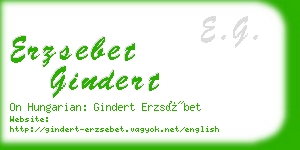 erzsebet gindert business card